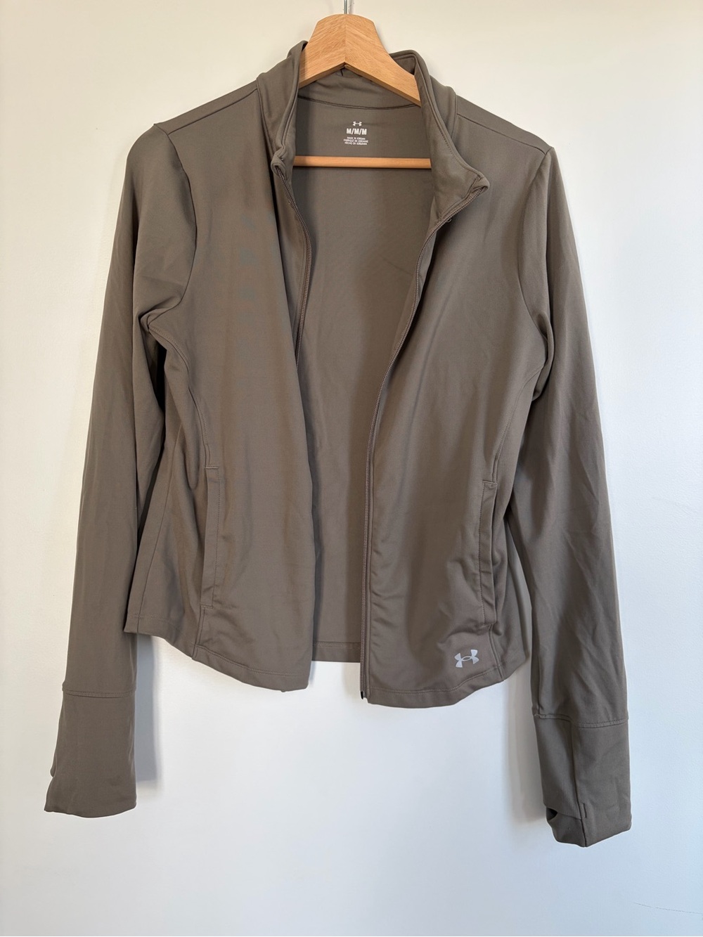 Under Armour Women’s Zip-Front Athletic Jacket in Taupe Size Medium
